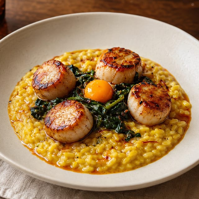 Saffron Risotto & Scallops.