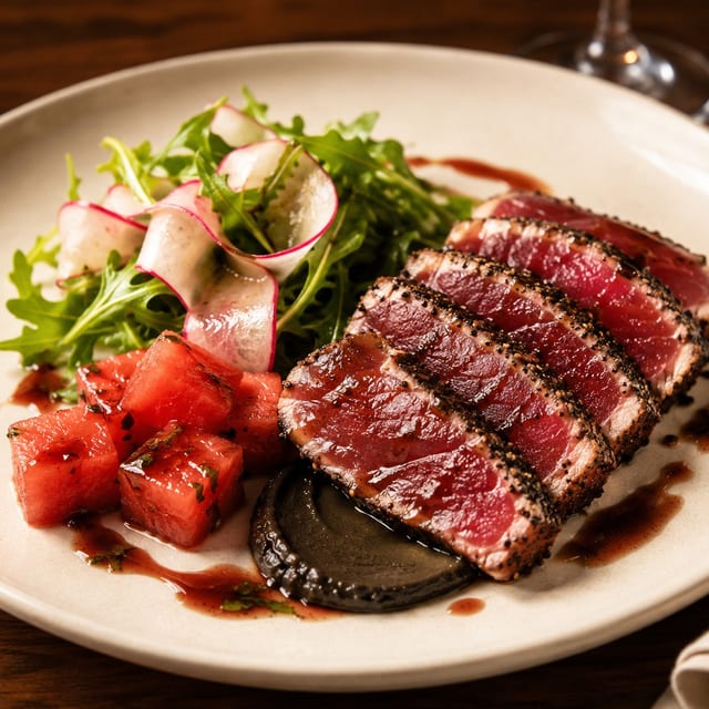 Peppercrusted Ahi Tuna.