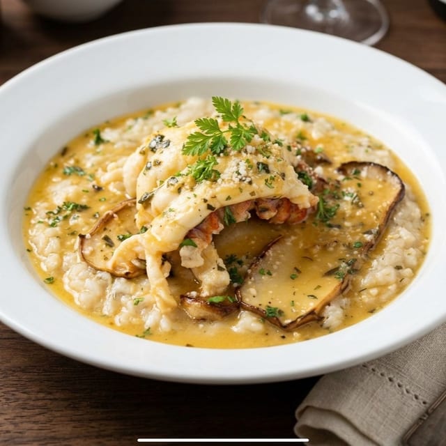 Butter-Poached Lobster Risotto.